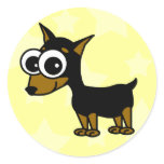 Cute Cartoon Miniature Pinscher stickers