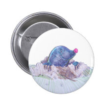 Cute Cartoon Mole and Molehill Pins