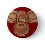 Cute Cartoon Monkey Button