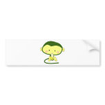 Cute Cartoon Monkey Eating A Banana bumper stickers