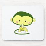 Cute Cartoon Monkey Eating A Banana mousepads