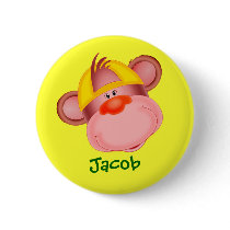 Cute Cartoon Monkey Face Personalised Name Gift