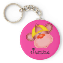 Cute Cartoon Monkey Face Personalised Name Gift
