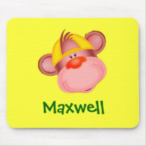 Cute Cartoon Monkey Face Personalised Name Gift