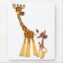 Cute Cartoon Mother Giraffe and Calf Mousepad
