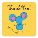 Cute cartoon mouse thank you