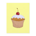 Cute Cartoon Muffin CupCake postcards