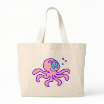 Cute Cartoon Octopus Aquatic Animal Funny Tote Bag
