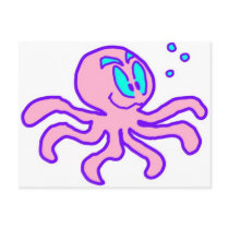 Cute Cartoon Octopus Aquatic Animal Funny