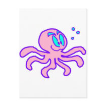 Cute Cartoon Octopus Aquatic Animal Funny