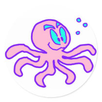 Cute Cartoon Octopus Aquatic Animal Funny