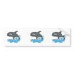 cute cartoon orca killer whale bumper stickers