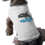 cute cartoon orca killer whale dog t shirt