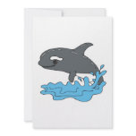 cute cartoon orca killer whale invitations