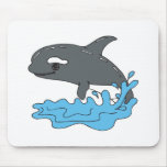 cute cartoon orca killer whale mousepads