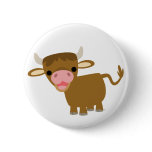 Cute Cartoon Ox button badge