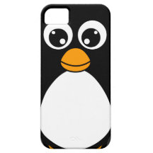 Cute Cartoon Penguin Black and White iPhone 5 Cases
