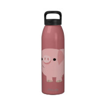 Cute Cartoon Pig Water Bottle