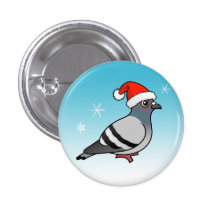 Cute Cartoon Pigeon Santa Pins