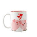 Cute Cartoon Pigs in Love Mug