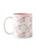 Cute Cartoon Pink Unicorns mug