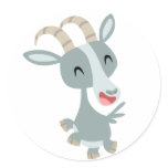 Cute Cartoon Prancing Goat  Sticker