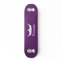 Cute Cartoon Princess & Crown Purple Skateboard