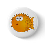 Cute Cartoon Puffer Fish buttons