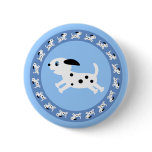 Cute Cartoon Puppy Blue Custom Template buttons