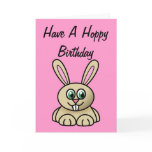 Cute Cartoon Rabbit - Have A Hoppy Birthday cards