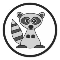 Cute Cartoon Racoon Stickers