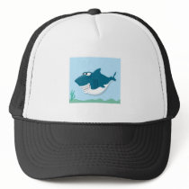cute cartoon shark mesh hat