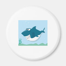 cute cartoon shark magnet