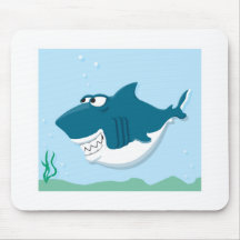 cute cartoon shark mouse pads