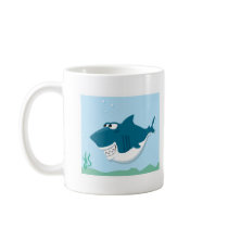 cute cartoon shark coffee mug