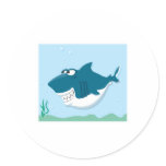 cute cartoon shark sticker