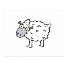 cute cartoon sheep post cards