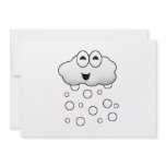 Cute Cartoon Snow Cloud invitations