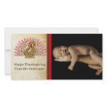 Cute Cartoon Thanksgiving Turkey photo cards