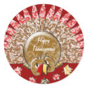 Cute Cartoon Thanksgiving Turkey stickers