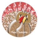 Cute Cartoon Thanksgiving Turkey stickers