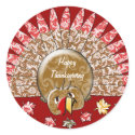 Cute Cartoon Thanksgiving Turkey stickers