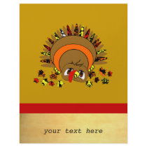 Cute Cartoon Turkey Business Flyer
