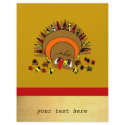 Cute Cartoon Turkey Business Flyer