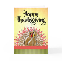 Cute Cartoon Turkey Damask Pattern
