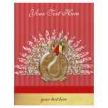 Cute Cartoon Turkey Damask Pattern flyers