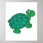 cute cartoon turtle posters