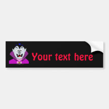 Cute Cartoon Vampire Hallowen Bumper Stickers