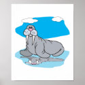 cute cartoon walrus posters