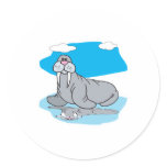 cute cartoon walrus sticker